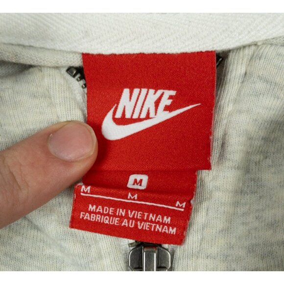 Purdue Boilermakers Nike Hoodie Men's Medium Full Zip Logo Sweatshirt Light Gray - Picture 3 of 12